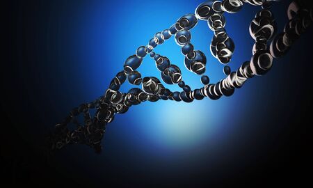 3D render of DNA strandsの写真素材