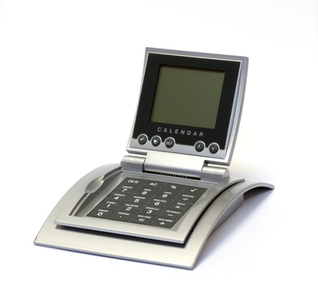 Old office watch with intro calculatorの写真素材