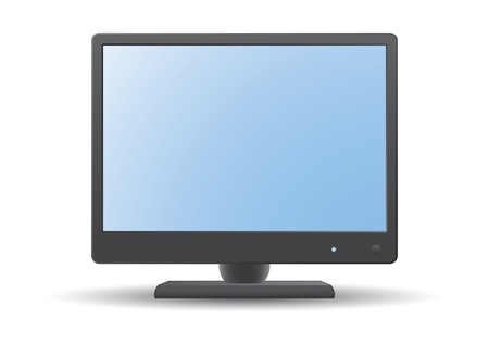 vector illustration of black monitorのイラスト素材