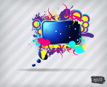 abstract speech bubbleのイラスト素材