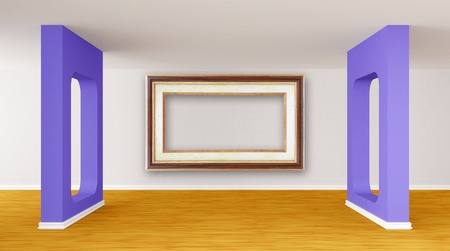 Empty gallery's hall
