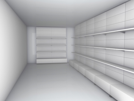 3d stands for exhibit in the grey interior の写真素材