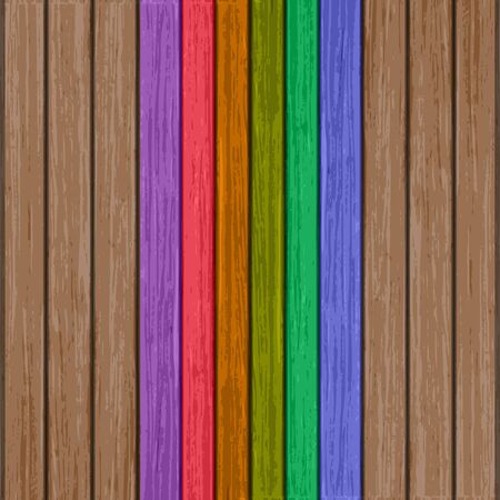 Colorful Vector Wooden Planks Background のイラスト素材