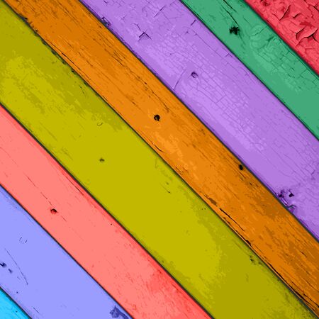 Colorful Vector Wooden Planks Background のイラスト素材