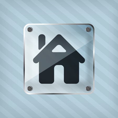 home button icon on the striped background のイラスト素材