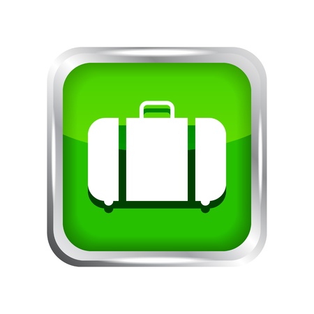 green baggage icon on a white backgroundのイラスト素材