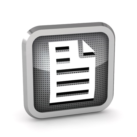 3d page icon on a white backgroundの写真素材