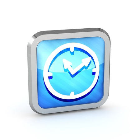 blue striped watch icon on a white background
