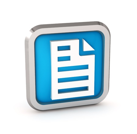 Blue page icon on a white backgroundの写真素材