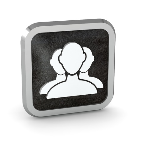 black user group web icon on a white background の写真素材