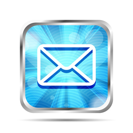 blue mail icon isolated on white background のイラスト素材