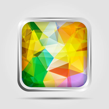 Abstract Colorful Triangle Polygonal vector buttonのイラスト素材