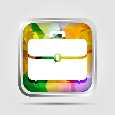 Abstract Colorful Triangle Polygonal briefcase icon for graphic designのイラスト素材