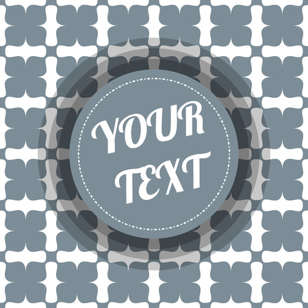 Classic ornamental geometric abstract seamless pattern illustration with minimal round text box design stock vector illustrationのイラスト素材