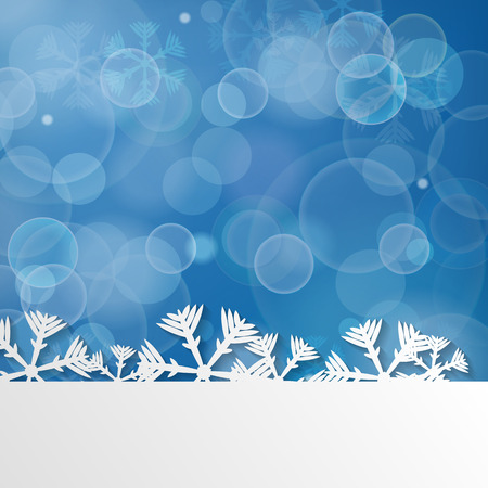 Abstract Blue Christmas background with snowflakesのイラスト素材