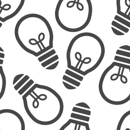flat black Light bulb vector seamless backgroundのイラスト素材