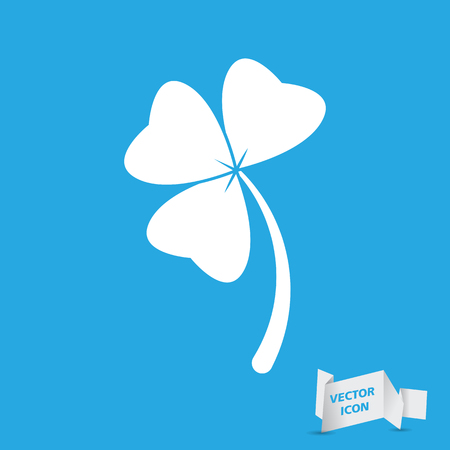 Clover with three leaves sign icon. Saint Patrick symbolのイラスト素材
