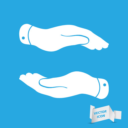 caring hands icon - protecting vector illustrationのイラスト素材