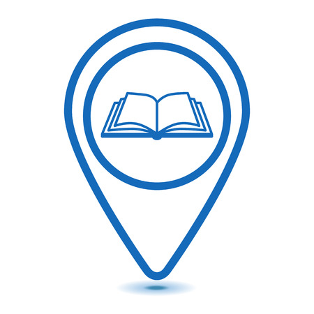book pointer icon on a white background - vector illustrationのイラスト素材
