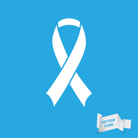 awareness ribbon isolated on a blue backgroundのイラスト素材