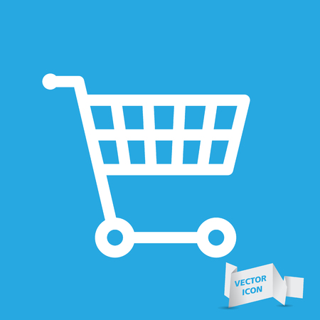 shopping cart icon - vector illustrationのイラスト素材