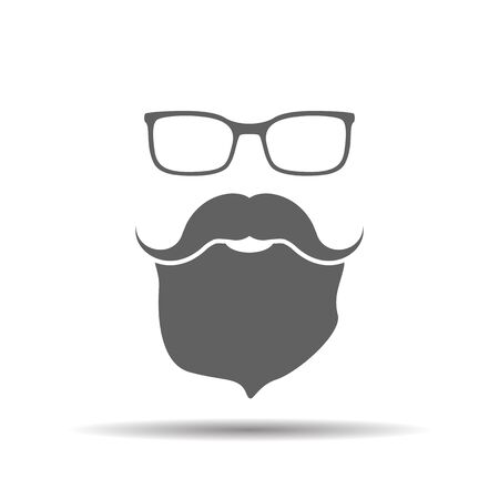 face with glasses, mustaches and beardのイラスト素材