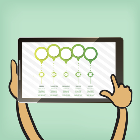 Business abstract infographics step options template.のイラスト素材