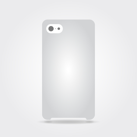 Blank phone case isolated on whiteのイラスト素材