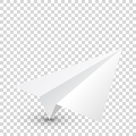 Paper plane isolated on a chequered backgroundのイラスト素材