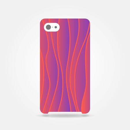 Abstract cellphone cover design with wonderful pink and purple gradient backgroundのイラスト素材