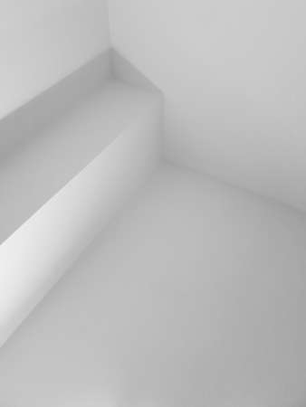 Abstract white interior photo with cornersの写真素材
