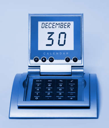 Old office watch with intro calculatorの写真素材