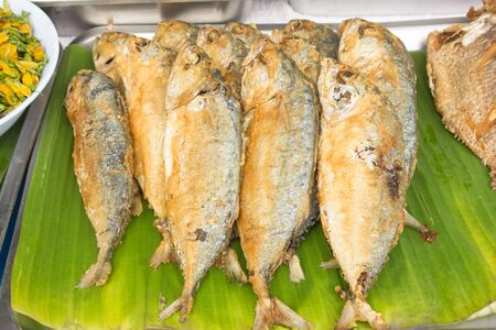 Fried fish is the food of the Thai people の写真素材