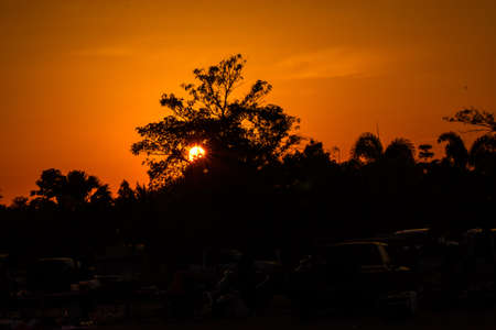 Sunset at the Park Royal  Aranyaprathet  Sa Kaeo Province, Thailand の写真素材