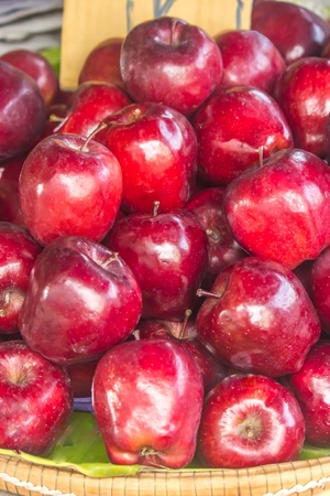 Apple for sale in a marketの写真素材