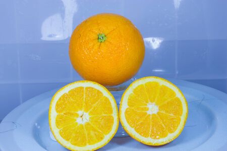 Orange is a fruit that is very healthy because it is rich in vitamin C  の写真素材