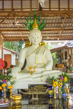Buddhst statue in the Sai Mai temiple Sa Kaeo Province  of Thailand のeditorial素材