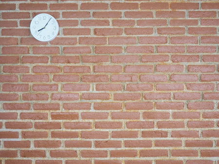 Clock on brick wall