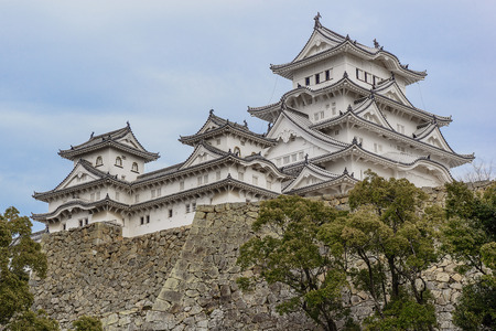 Himeji castle in winter, Himeji, Japanのeditorial素材