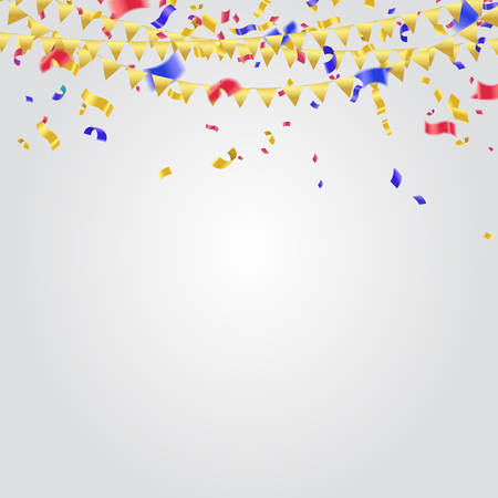 4th of july, american independence day flat design vector illustration, cardのイラスト素材