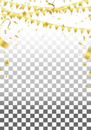 Abstract background celebration gold confetti. vector background ,Gold confetti celebrationのイラスト素材