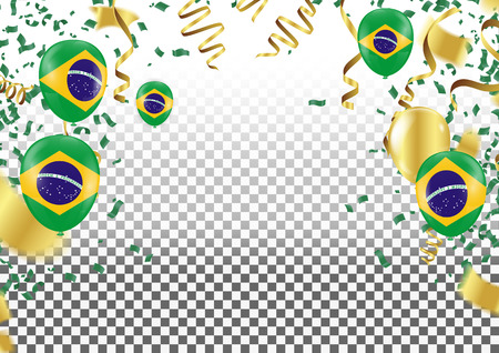 Festival Celebrated Brazilian Colorful Celebration Brazilian Hang bunting for Brazil celebration template banner. vectorのイラスト素材