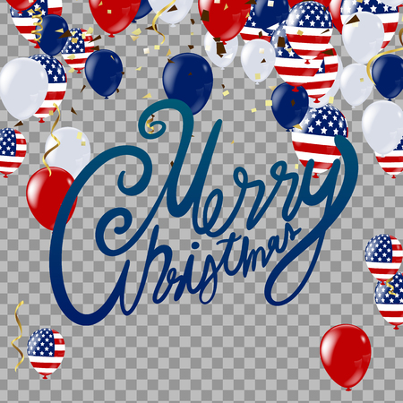Christmas party poster template and Happy New Year Party . Glossy Balls. Vector illustrationのイラスト素材