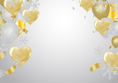 Celebration party banner with balloons background. Sale Vector illustration.Sale, Anniversary and Club Designのイラスト素材