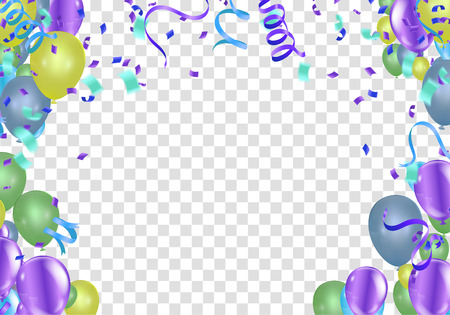 Abstract Background with Shining Colorful Balloons. Birthday, Party, Presentation, Sale, Anniversary and Club Designのイラスト素材