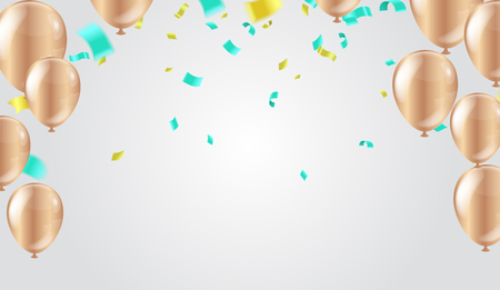 Abstract Background with Shining Colorful Balloons. Birthday, Party, Presentation, Sale, Anniversary and Club Designのイラスト素材