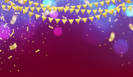 Happy Birthday design balloons Flying for Party greeting card, poster or banner with realisticのイラスト素材