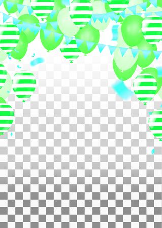 Balloons Flying on Background, Ideal for Displaying Your Wedding, Birthday, Celebration or Holidayのイラスト素材