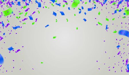 Group of Colors Glossy Helium Balloons Background. Set of Balloons and Happy Birthdayのイラスト素材