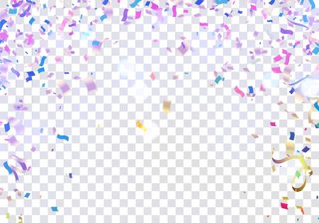 Colorful ribbons for celebrations party background with multicolored のイラスト素材